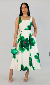 Gardenia Belted Midi Dress