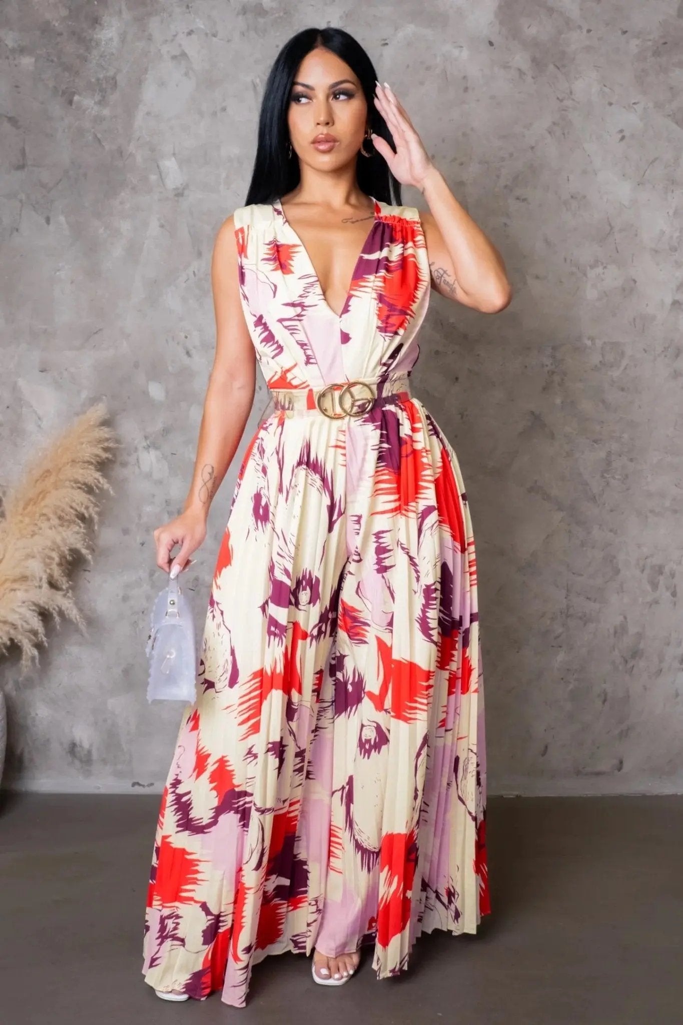 NOVA JUMPSUIT-RED - Gia Lux Boutique