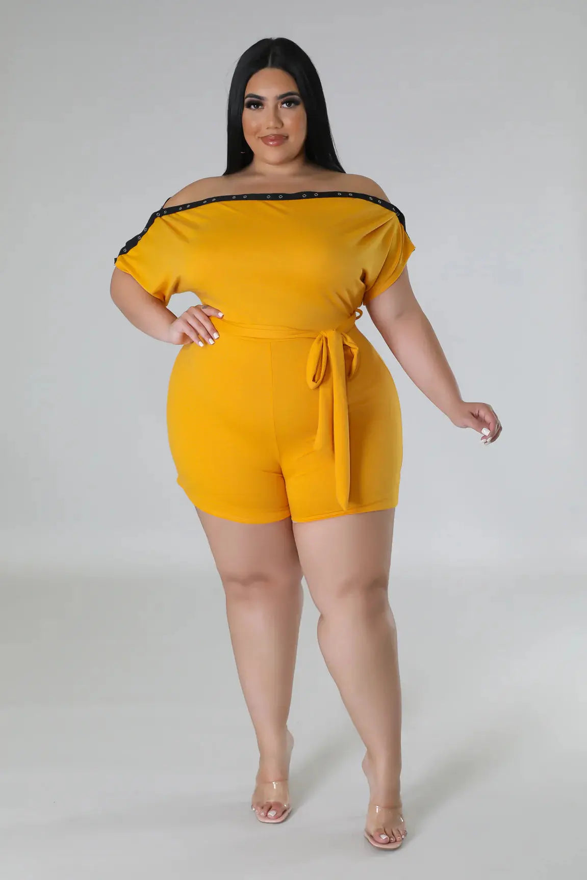 Liana Off Shoulder Romper Gia Luxe Couture