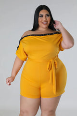 Liana Off Shoulder Romper Gia Luxe Couture