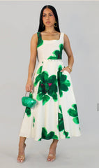 Gardenia Belted Midi Dress