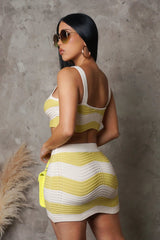 AMINA SKIRT SET-YELLOW - Gia Lux Boutique