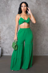 BARBARA PANT SET-GREEN - Gia Lux Boutique