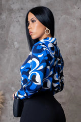 DELANIE TOP-BLUE - Gia Lux Boutique