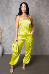JULIA SET PANTS-LIME YELLOW - Gia Lux Boutique