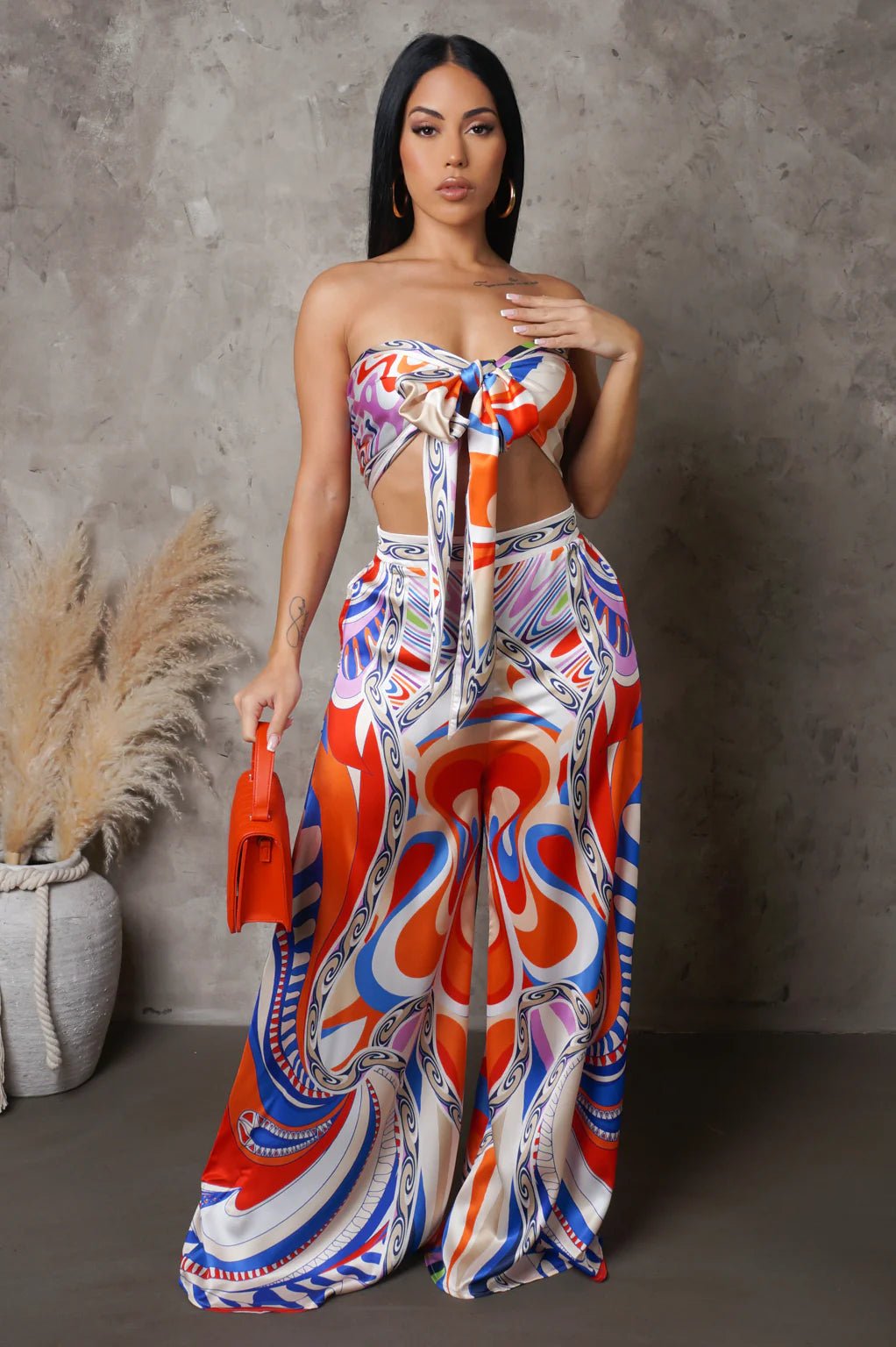 MARGOT TWO PIECE PANT SET - MULTI - Gia Lux Boutique