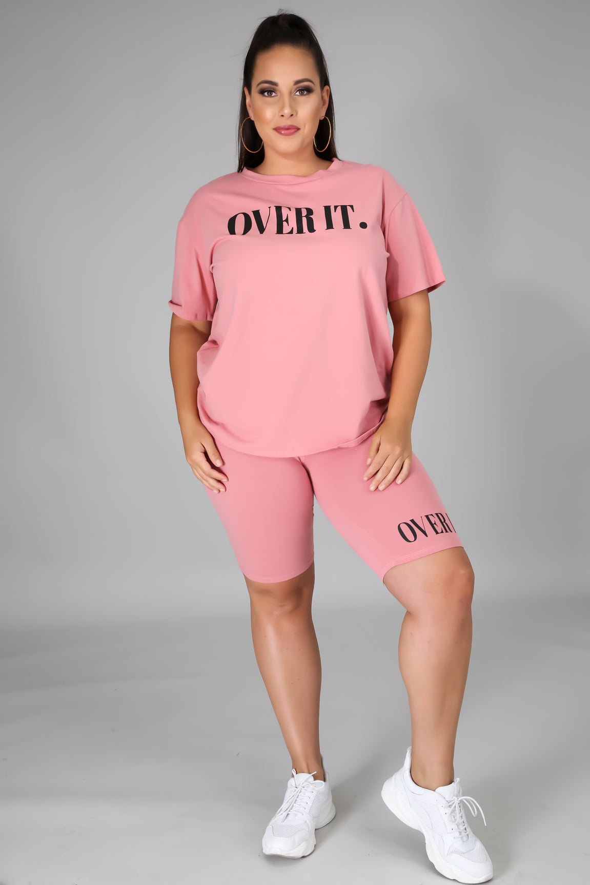 NATTY TWO PIECE SHORT SET-PINK - Gia Lux Boutique