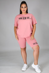NATTY TWO PIECE SHORT SET-PINK - Gia Lux Boutique