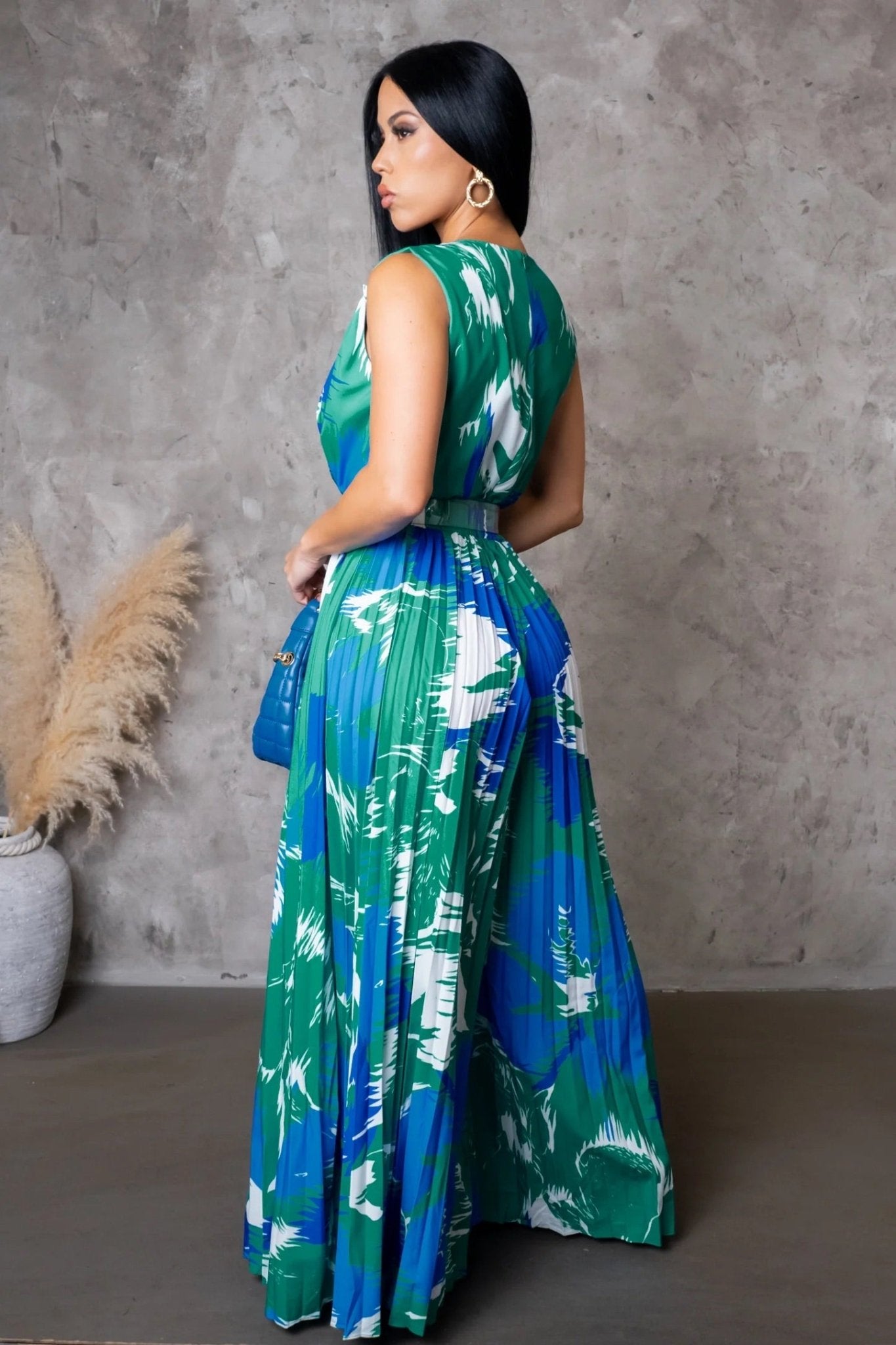 NOVA JUMPSUIT-BLUE - Gia Lux Boutique