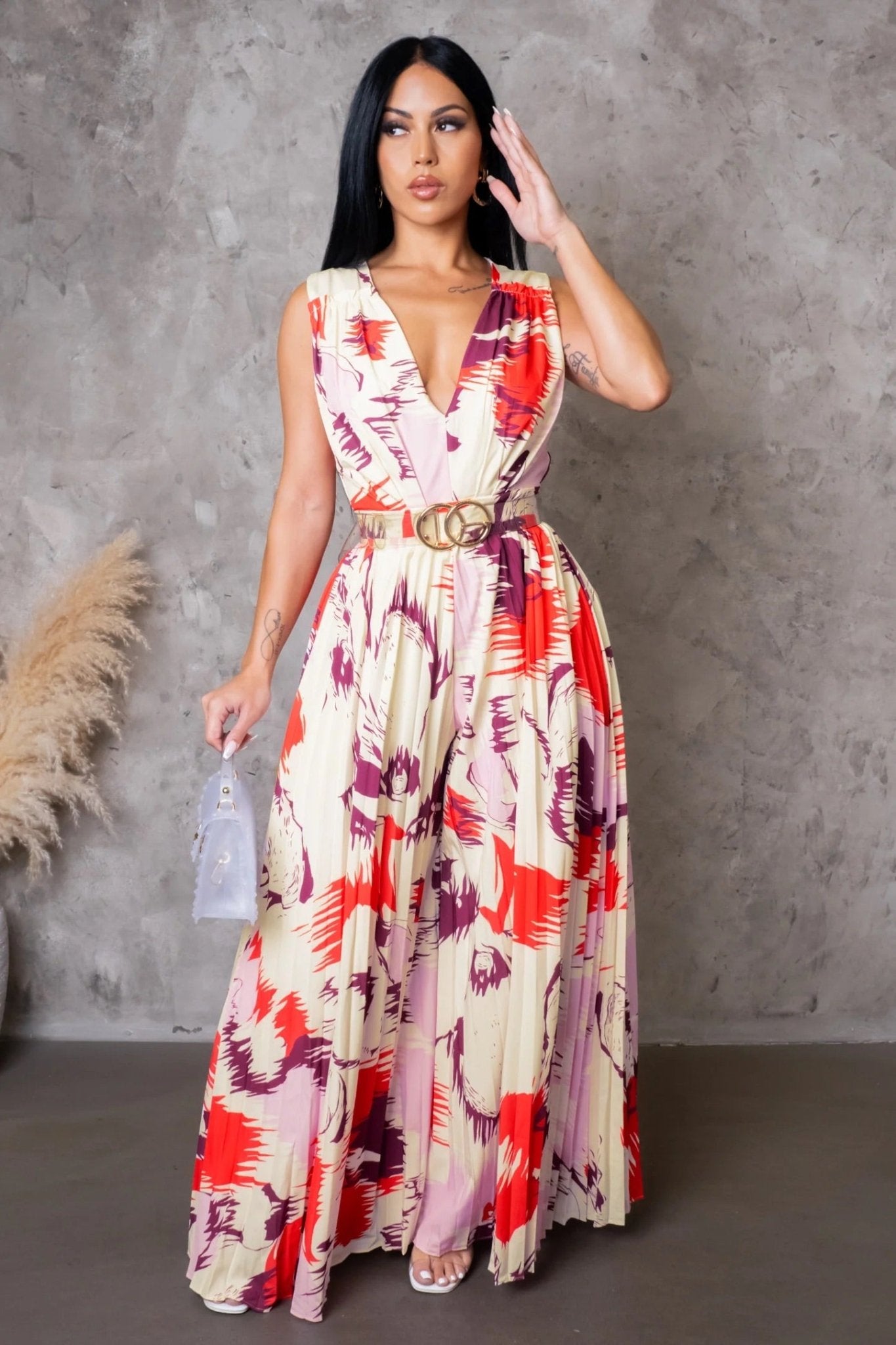 NOVA JUMPSUIT-RED - Gia Lux Boutique