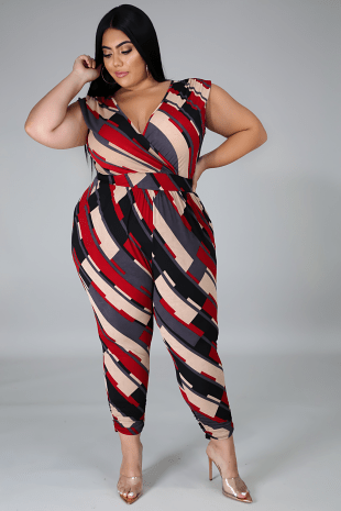 SABRINA COLORBLOCK JUMPSUIT - Gia Lux Boutique