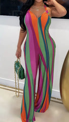 VANESSA HALTER COLORBLOCK JUMPSUIT - Gia Lux Boutique