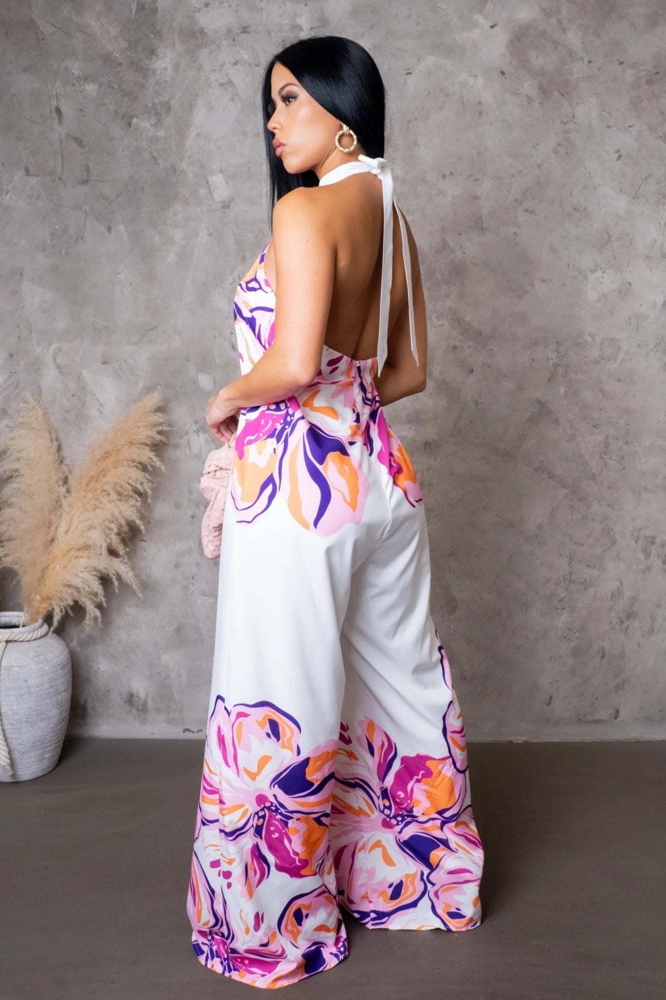 VICKY HALTER JUMPSUIT - Gia Lux Boutique